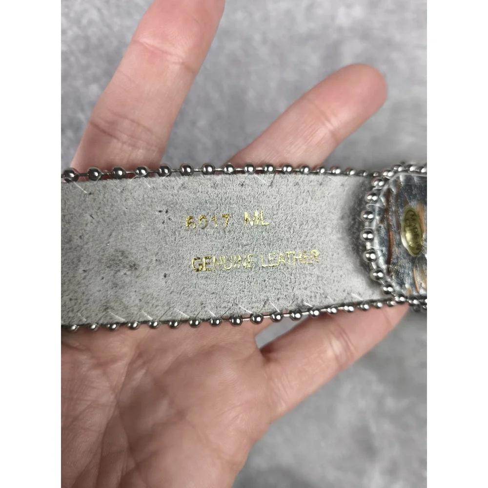 Rhinestone Cross Western Belt Womens Studded Bling Leather Wide Y2K Cowgirl